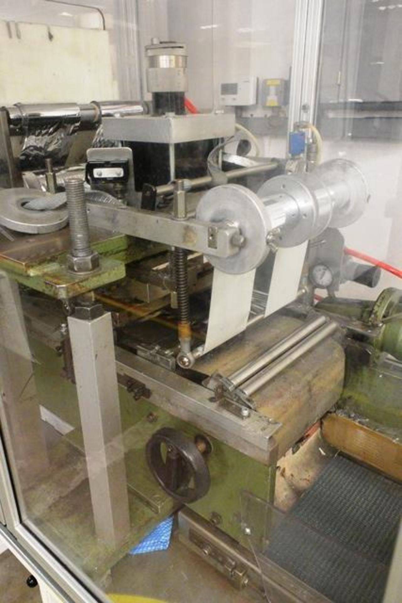 Fricla rotary hot foil embossing machine, type AVG, serial no. 3418, with perspex machine enclosure, - Image 3 of 7