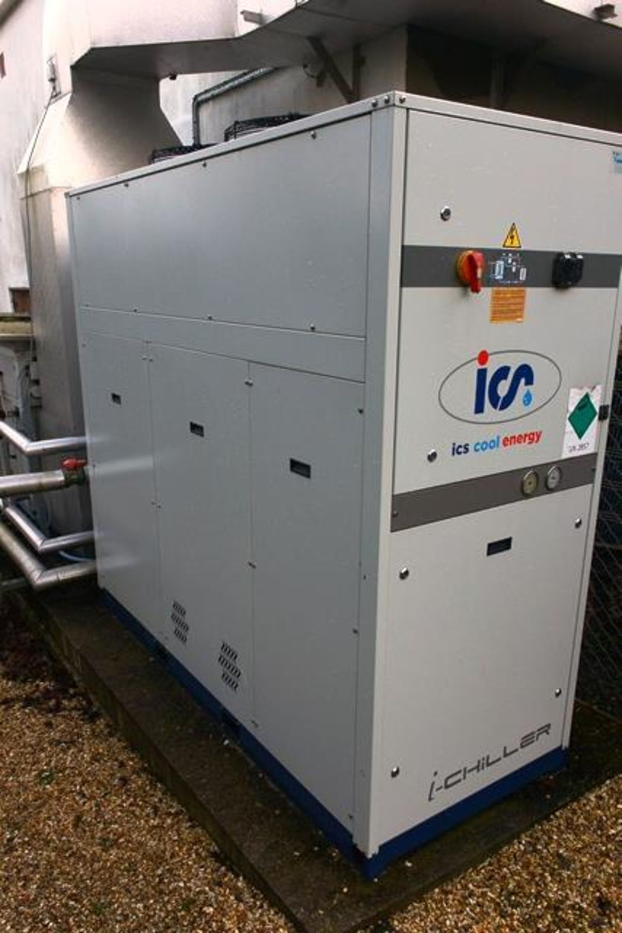 ICS Cool Energy IC525 chiller, serial no. 38178801008 (2016), 3 phase, refrigerant R410A, with