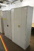 Two 2 door steel storage cabinets