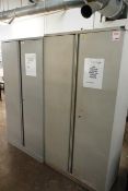 Two 2 door steel storage cabinets