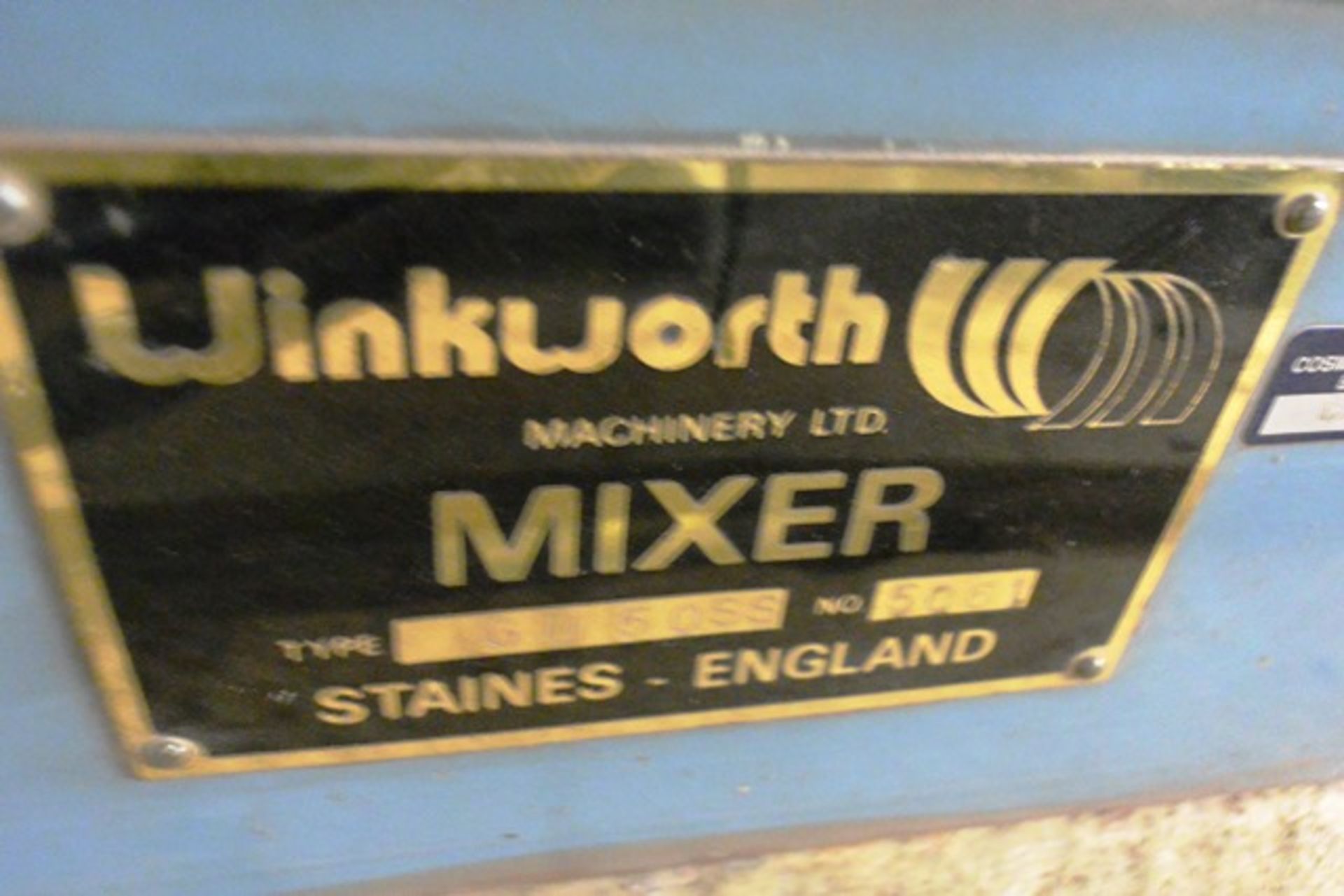 Winkworth type GU50 SS mixer, serial no. 5061 (please note: currently disconnected) - Image 2 of 3