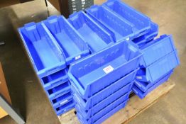 Pallet and contents to include Dexion 1845 Maxi plastic tote bins, approx 36 in total