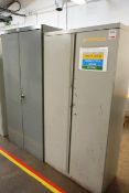 Two 2 door steel storage cabinets