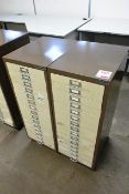 Two Bisley 15 drawer steel filing cabinets