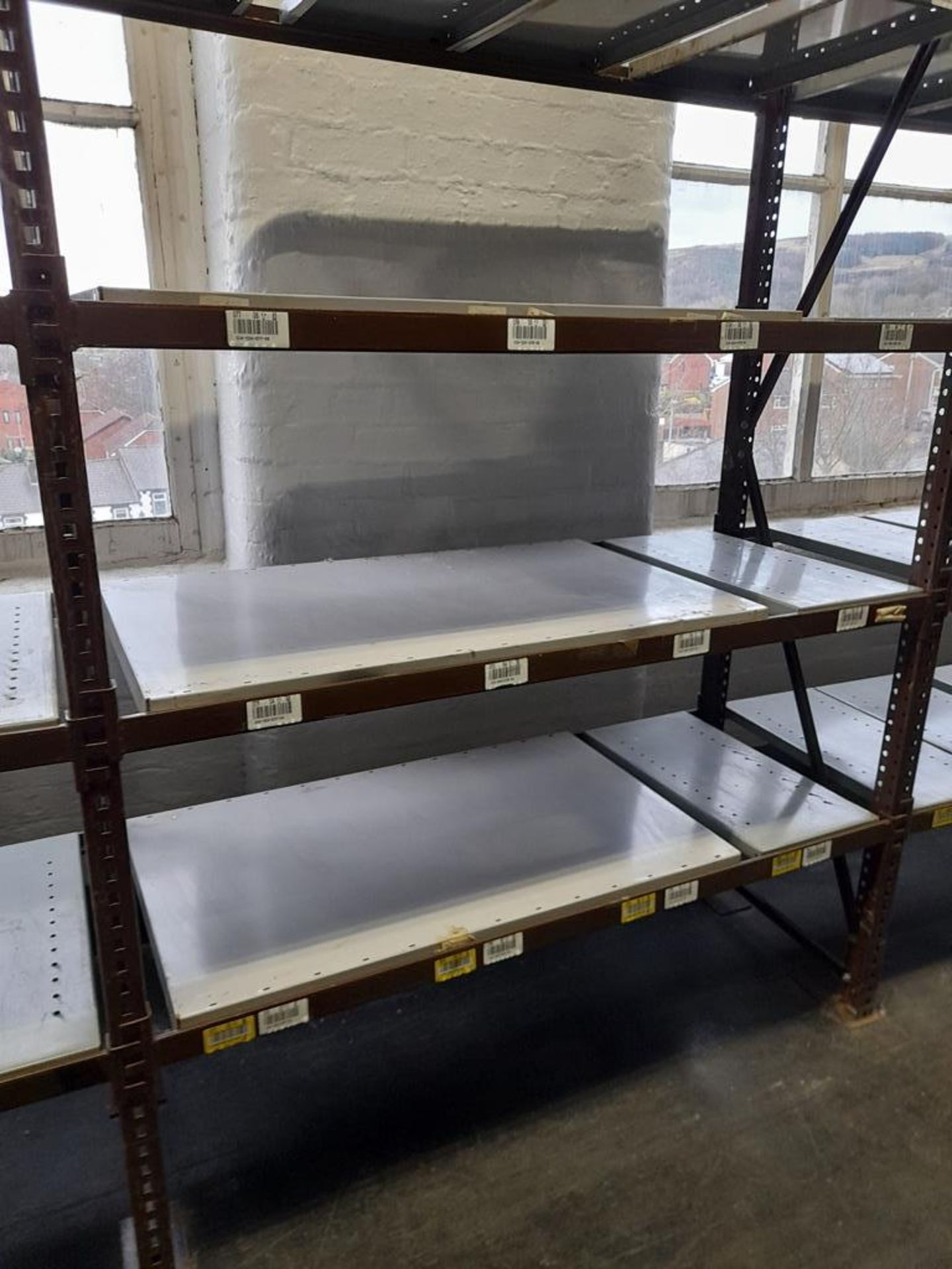 Light duty metal storage shelving racking - 35 bays, each with 4 pairs of beams and various - Image 11 of 13
