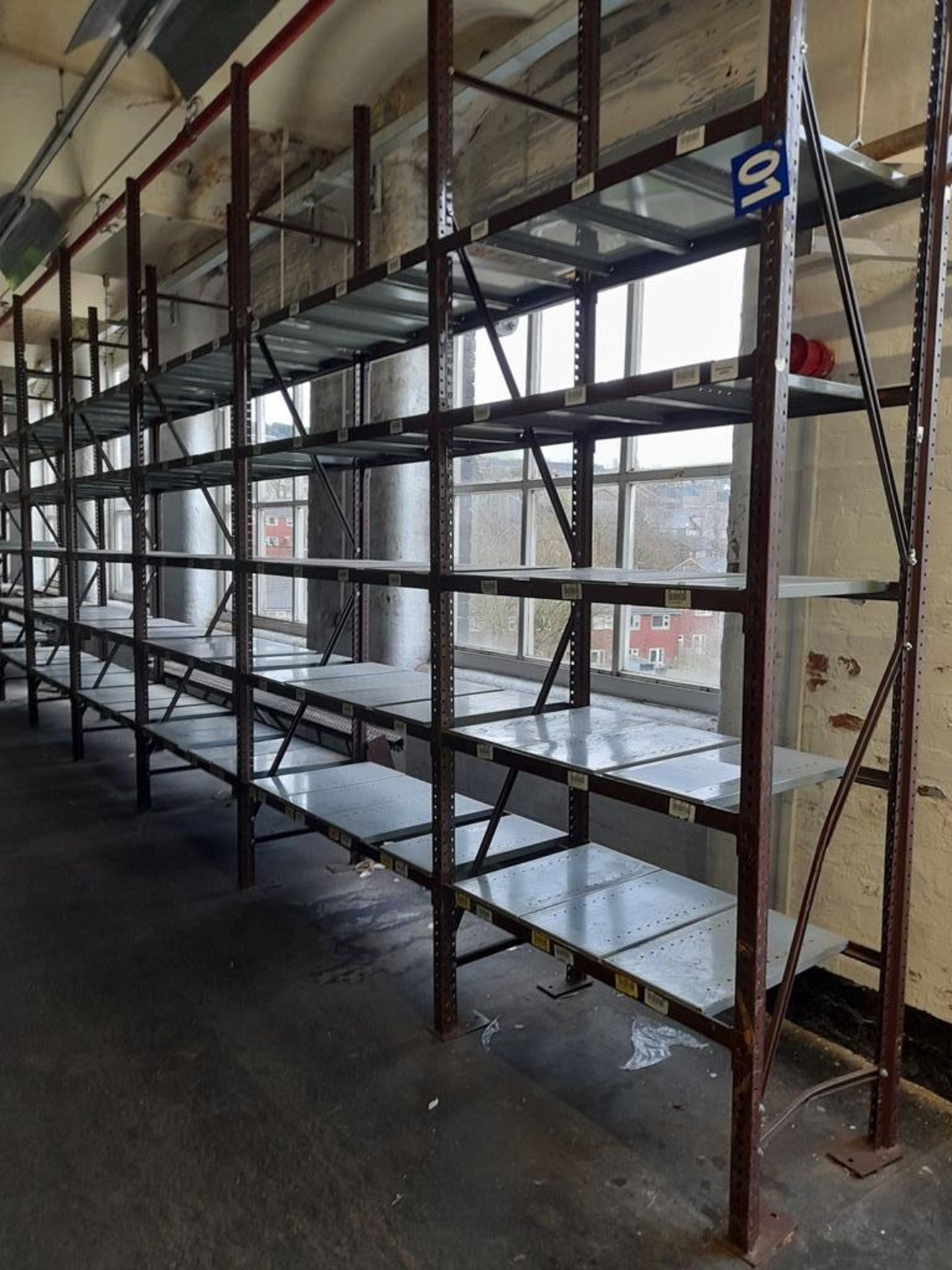 Light duty metal storage shelving racking - 35 bays, each with 4 pairs of beams and various - Image 4 of 13