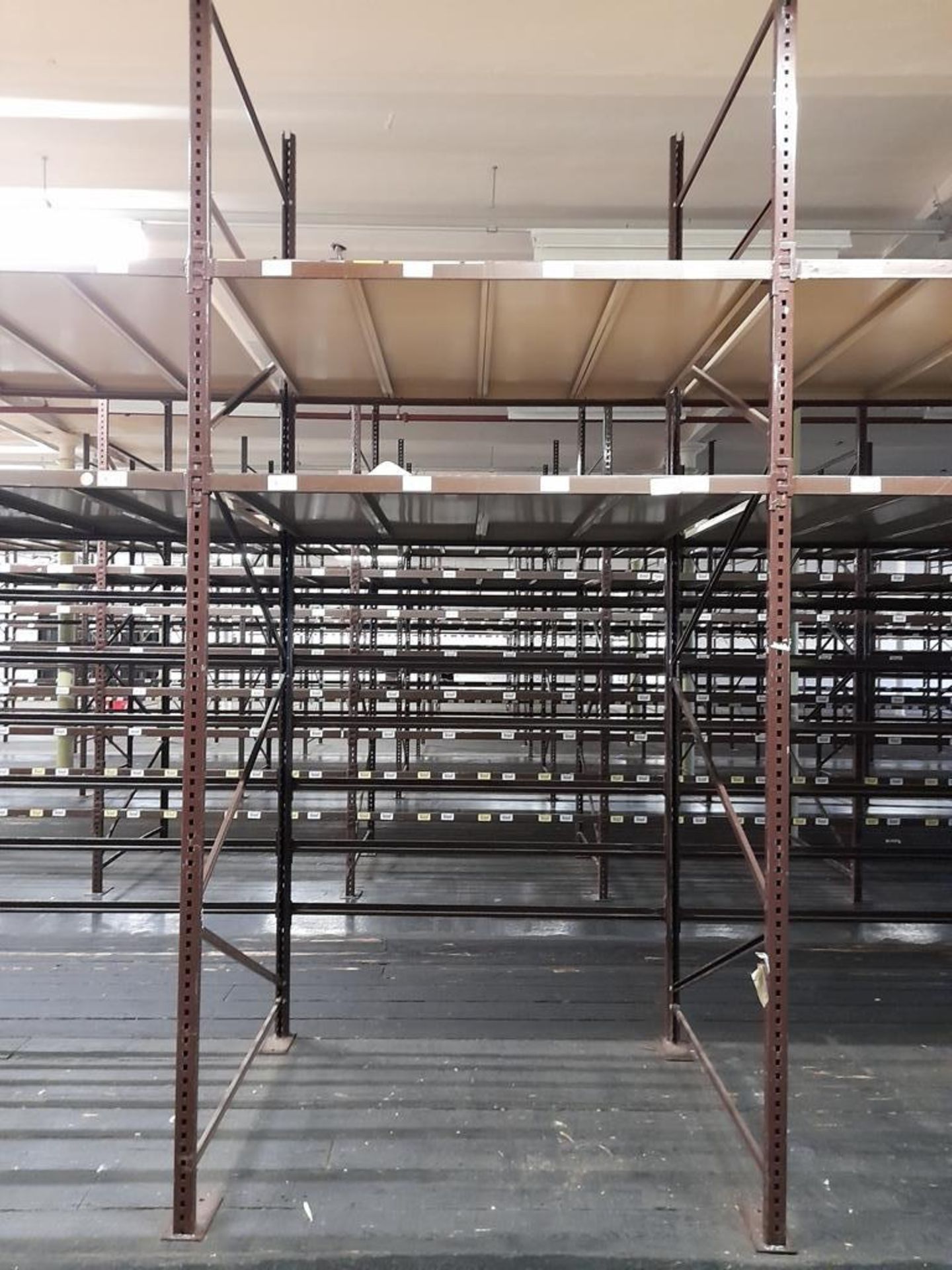 Light duty metal storage shelving racking - 50 uprights, with 250 pairs of beams and associated - Image 12 of 12