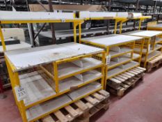 4 - Three tier packing bench with high shelf (yellow)