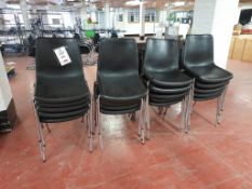 20 - Black Plastic Chairs Chrome Leg