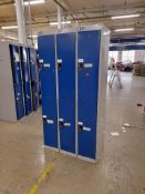 9 - Nest of three - Two door lockers, as lotted (Blue) (Photo for illustration purposes only) (No
