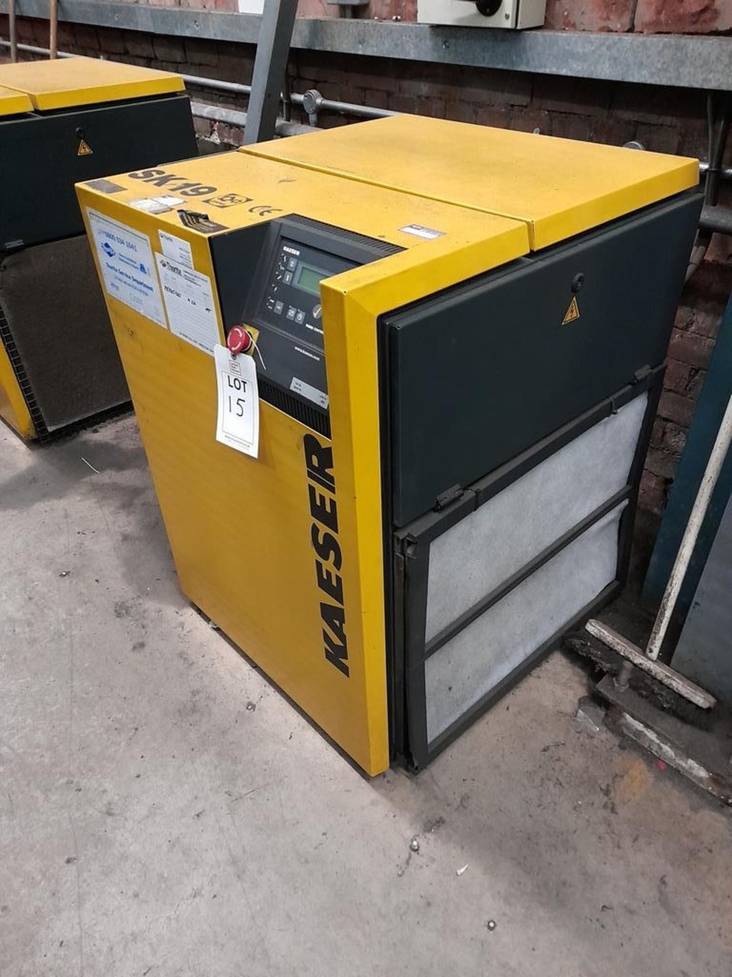 Kaeser HPC SK19 PLUSAIR packaged air compressor, Serial no. 1001. NB: The purchaser must ensure this