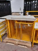 2 - Packing bench with under compartments & pull out drawer (yellow)