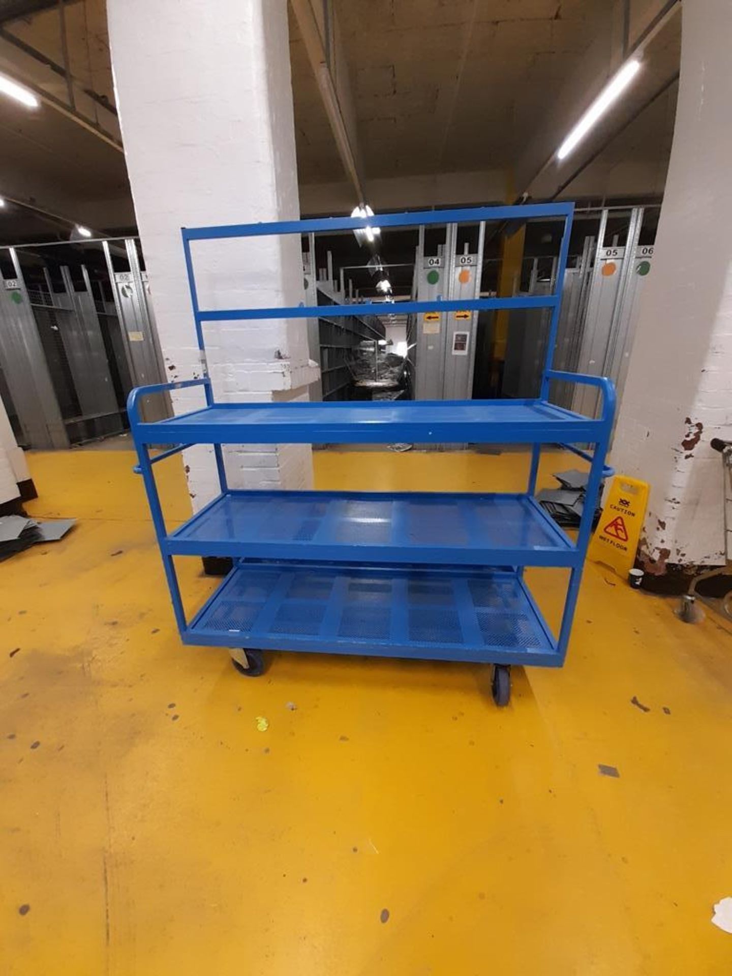 2 - Three tier trolley, with hanging shelf, as lotted (blue) (image for illustration purposes only) - Image 2 of 5