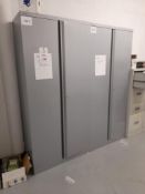 2 - Bisley double door metal cabinets, approx. 2000mm h x 900mmw x 450mm d (photo for illustration