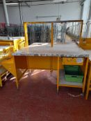 2 - Work benches (yellow), as lotted