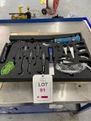 SW-Stahl 40003L Pneumatic Ausglaser, with splitting knife set and accessories, as lotted, unused. To