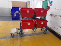 10 - Four position picking trolleys, with folding step (photo for illustration purposes only -