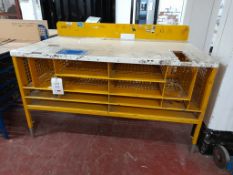 5 - Large multi compartment packing bench (yellow- various sizes)