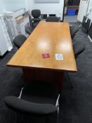 Meeting table and 6 chairs, as lotted