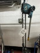 1.5ton hoist, s/n 81E2781. NB: This item has no record of Thorough Examination. The purchaser must