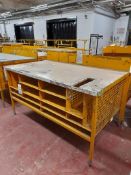 4 - Large multi compartment packing bench (yellow - various sizes)