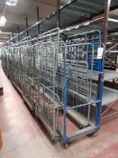 20 - Three shelf wheeled cages, as lotted