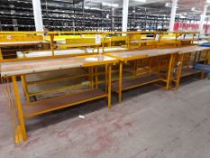 3 - Packing benches with two tier upper shelf (yellow)