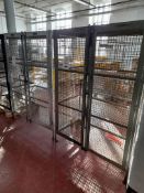 2 - Two door lockable storage cage (Silver)