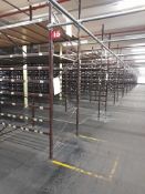 Light duty metal storage shelving racking - 50 uprights, with 250 pairs of beams and associated