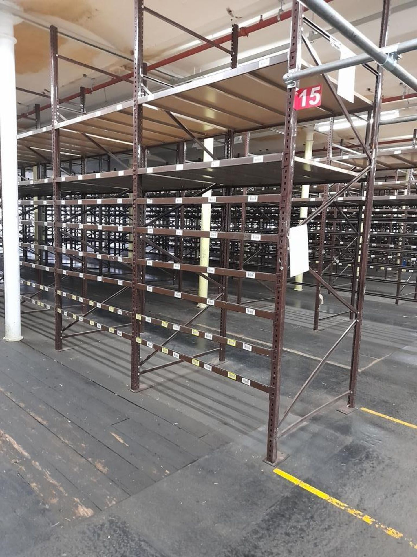 Light duty metal storage shelving racking - 50 uprights, with 250 pairs of beams and and - Image 4 of 12