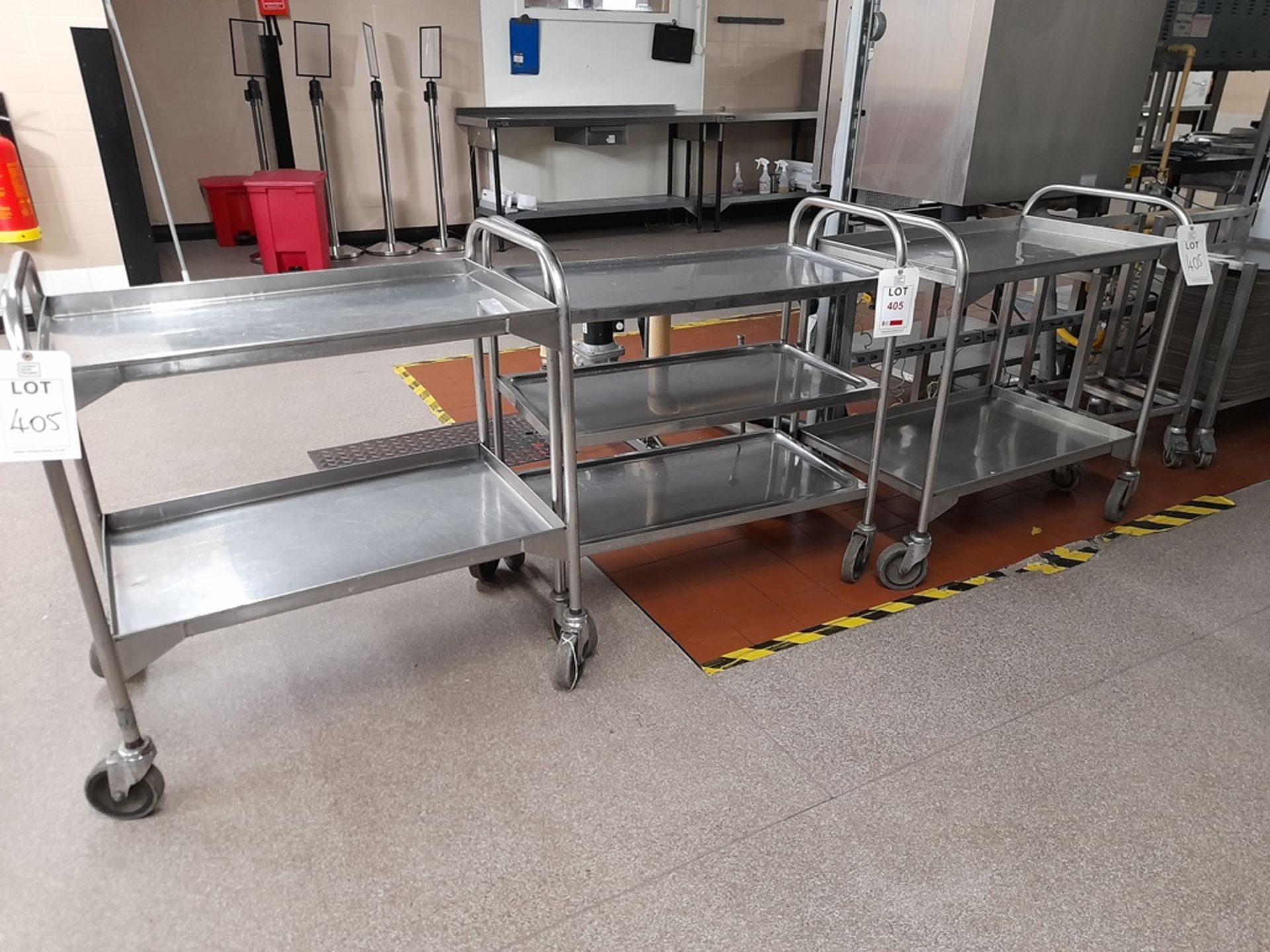 3 - Stainless steel twin shelf trolleys, as lotted - Image 2 of 2