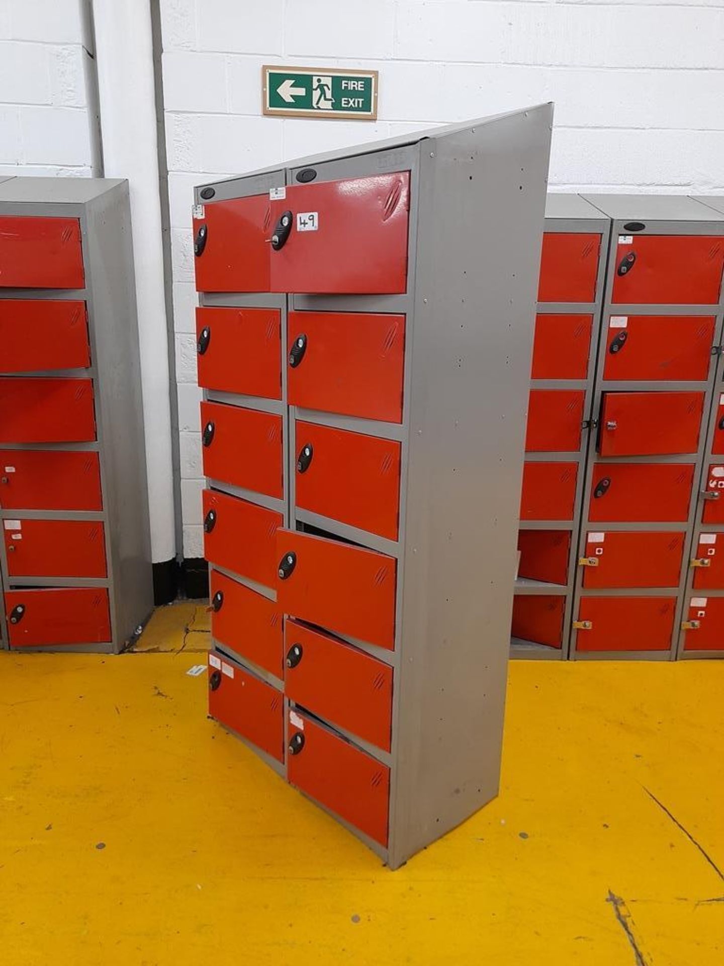 6 - Nest of two - six door lockers, as lotted (Red) (Photo for illustration purposes only) (No - Image 2 of 2