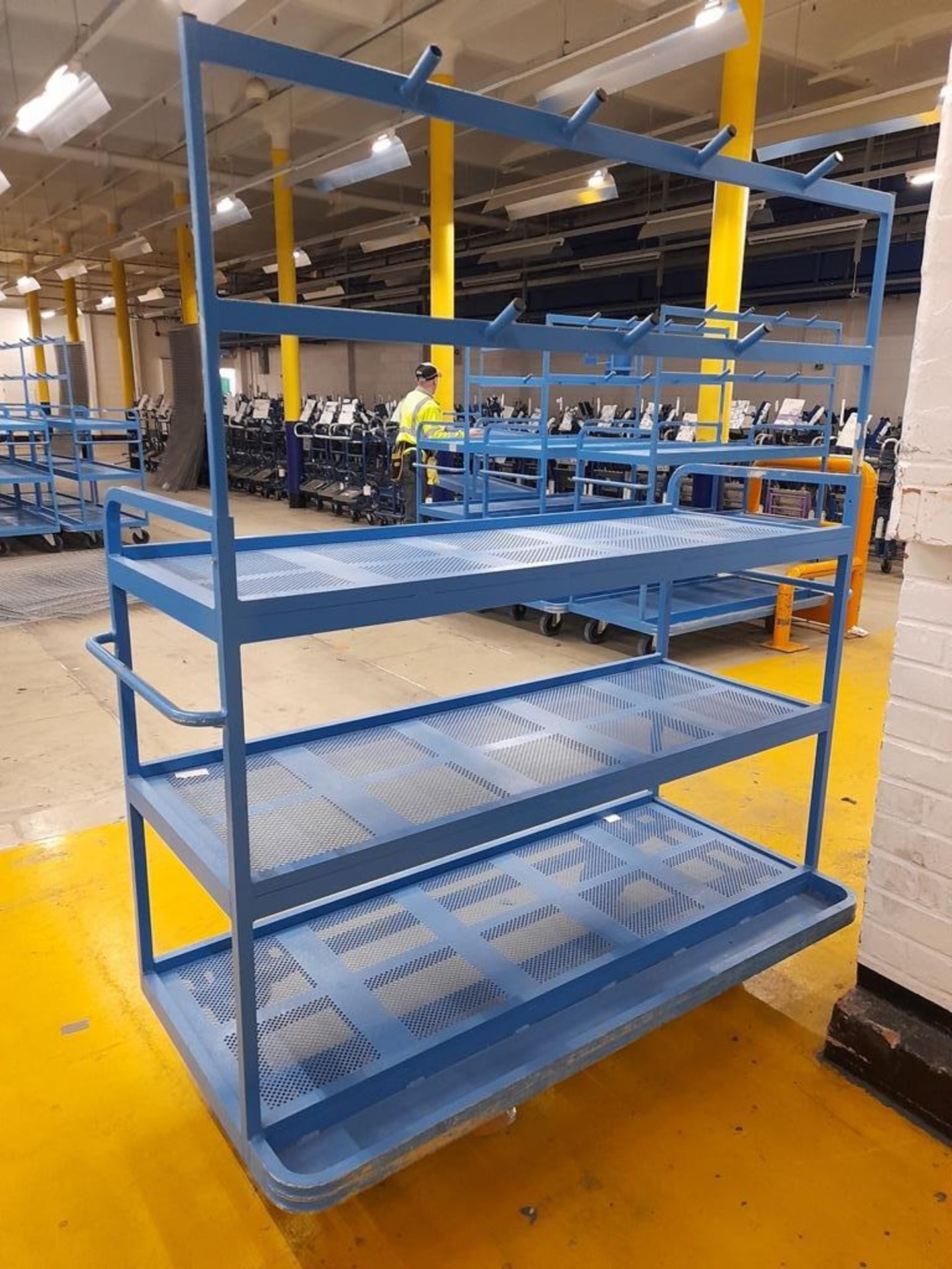 2 - Three tier trolley, with hanging shelf, as lotted (blue) (image for illustration purposes only) - Image 5 of 5