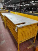 4 - Large multi compartment packing bench (yellow - various sizes)