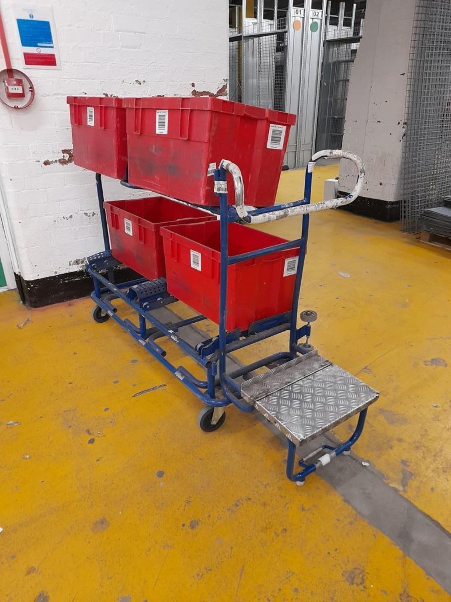 5 - Four position picking trolleys, with folding step (photo for illustration purposes only - tote - Image 3 of 7