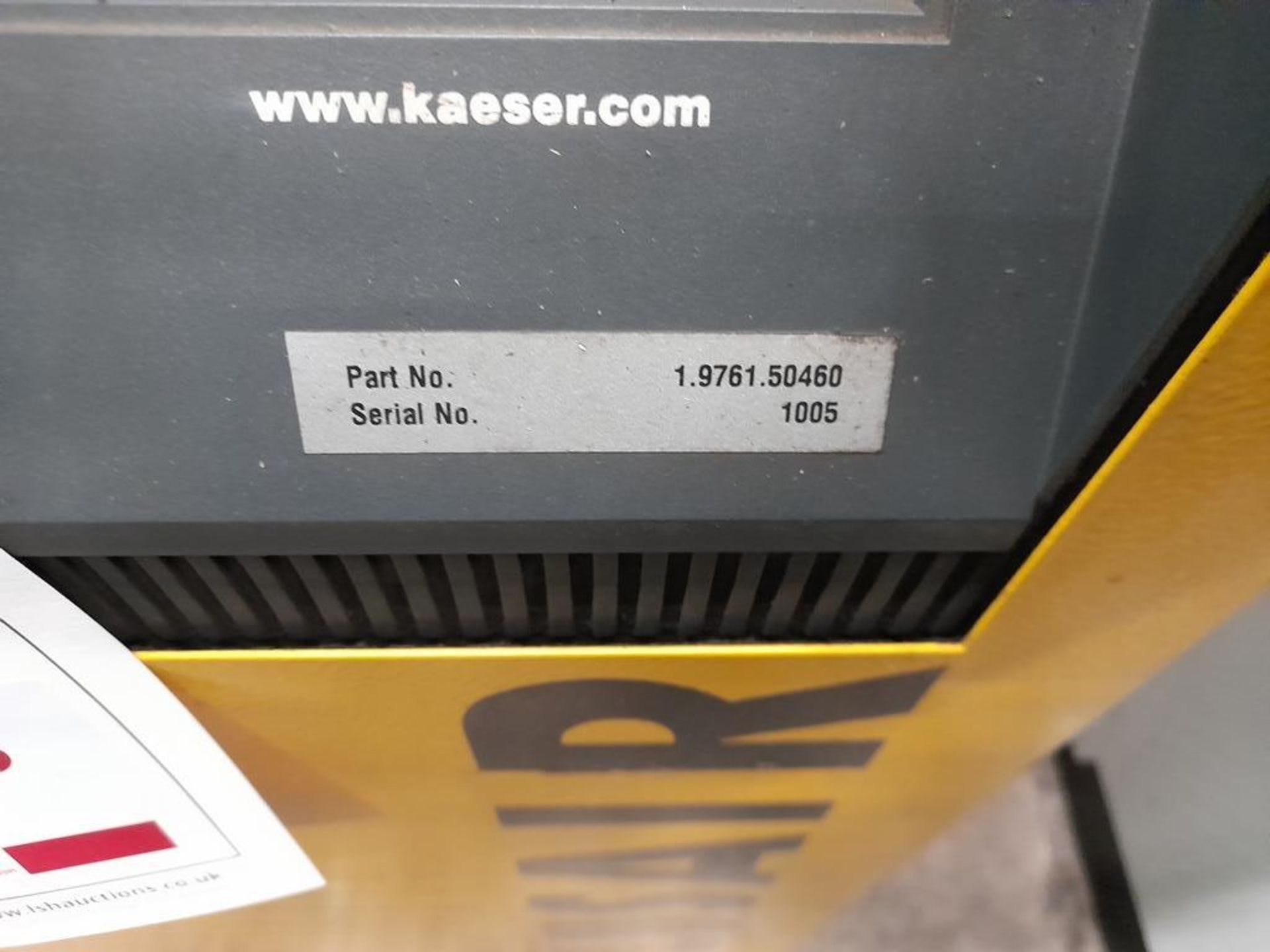 Kaeser HPC SK19 PLUSAIR packaged air compressor, Serial no. 1005. NB: The purchaser must ensure this - Image 2 of 3