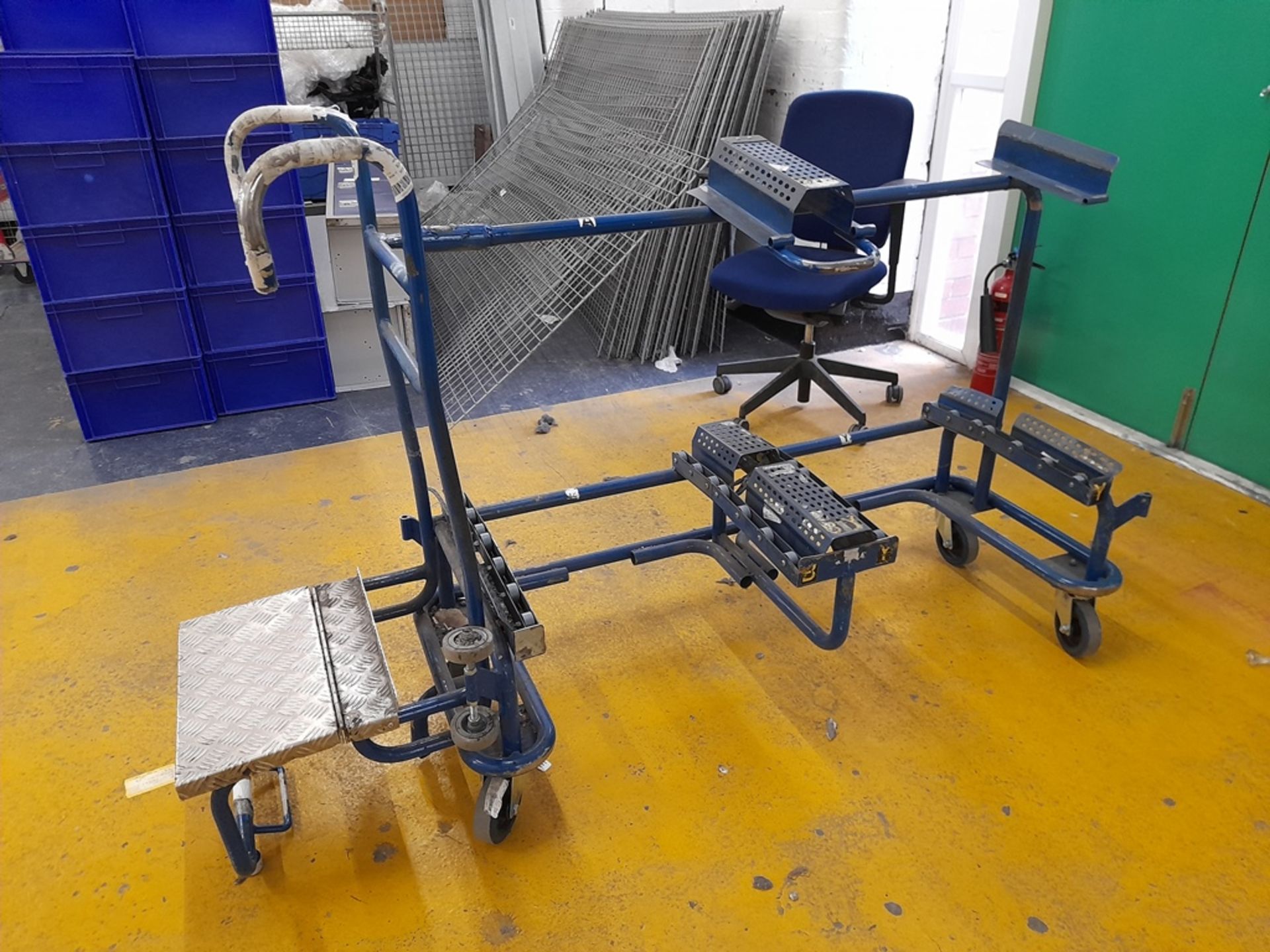 5 - Four position picking trolleys, with folding step (photo for illustration purposes only - tote - Image 4 of 7