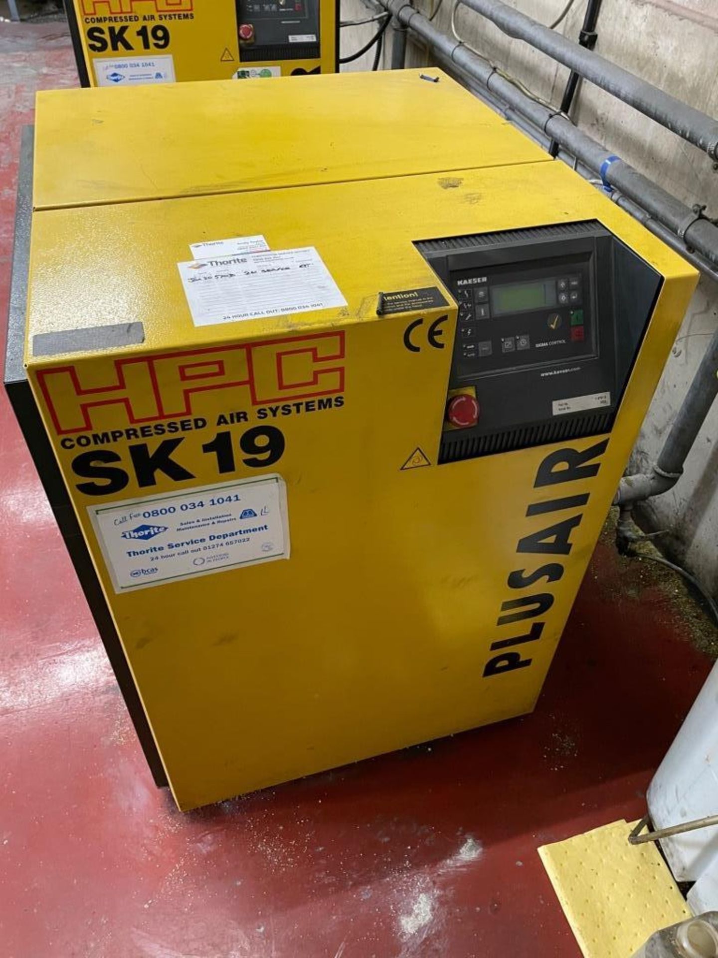 Kaeser HPC SK19 PLUSAIR packaged air compressor, Serial no.3322. NB: The purchaser must ensure