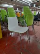 20 - Arper green & white dining chairs (photo for illustration purposes)