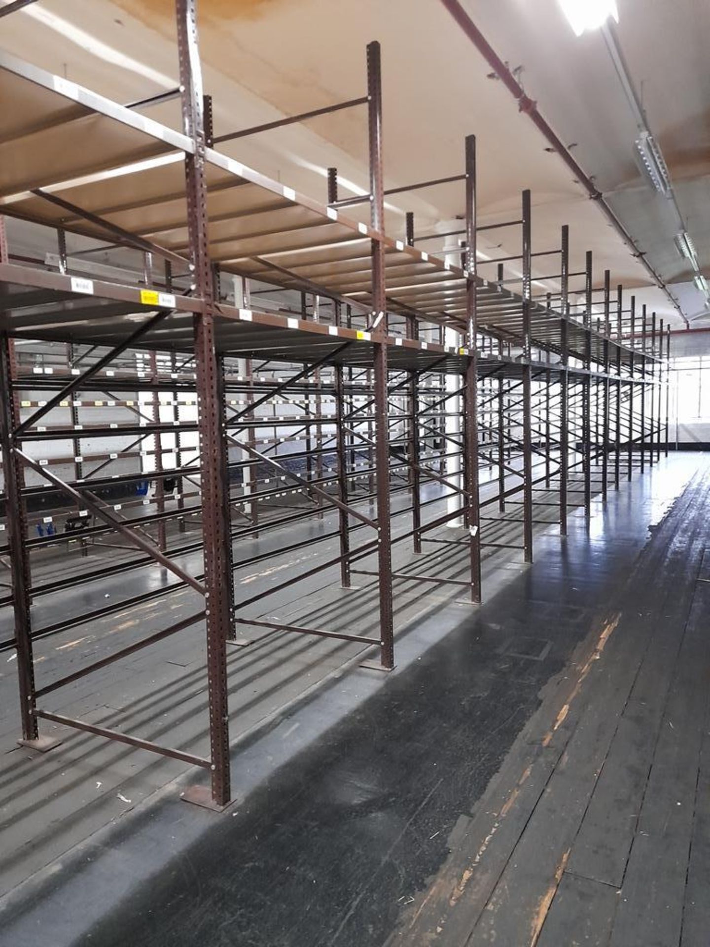 Light duty metal storage shelving racking - 50 uprights, with 250 pairs of beams and associated - Image 9 of 12