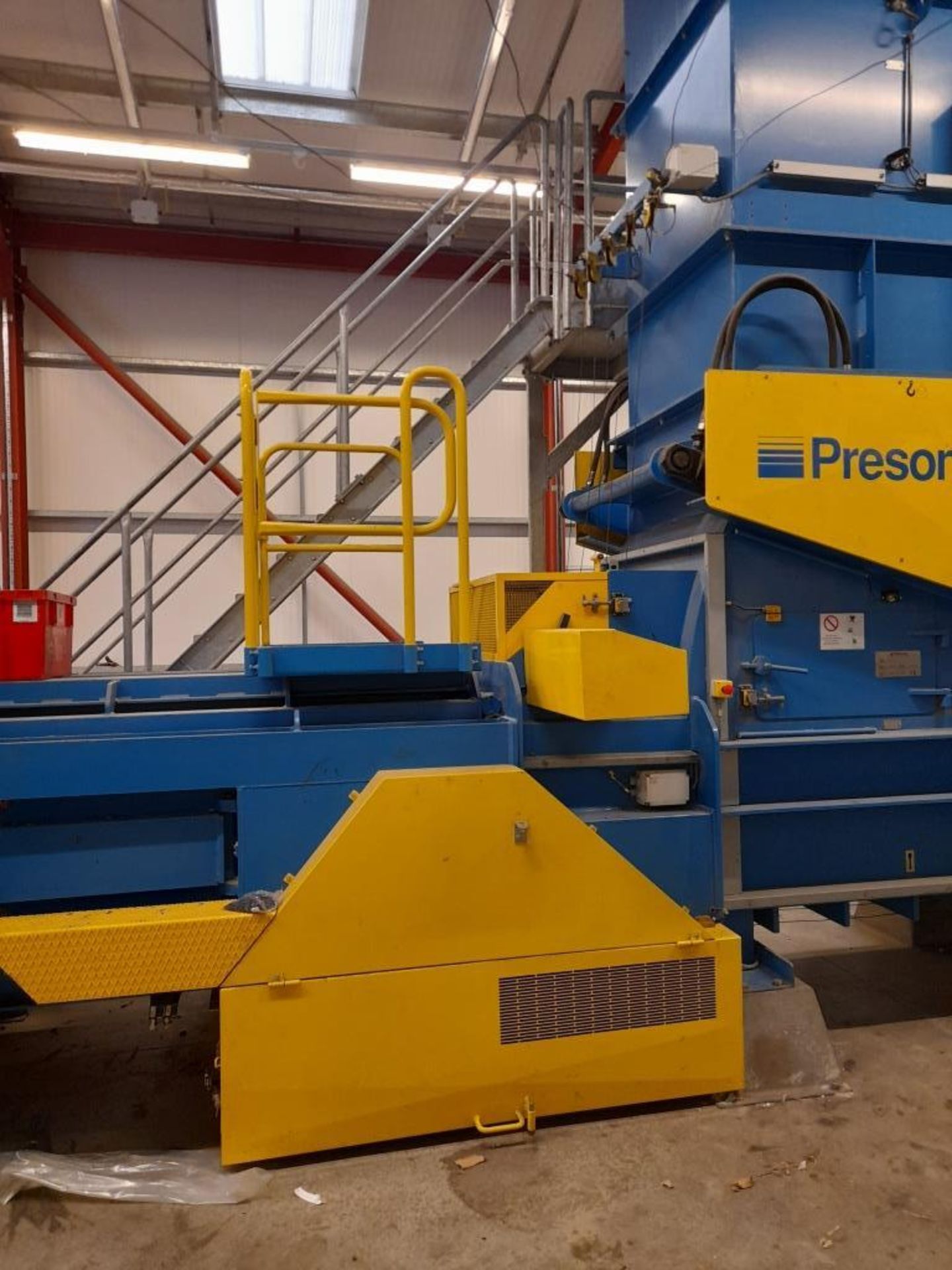 Presona LP 50 VH1 baler, Serial no. 5553, Year 2012, with inclined infeed conveyor, pre-press, - Image 6 of 20