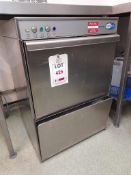 Classeq DUO750 electric undercounter commercial dishwasher, s/n 0008318-1520, purchase date 01/02/