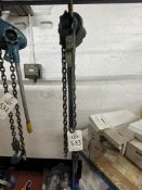 Yale 3ton hoist, s/n 22694. NB: This item has no record of Thorough Examination. The purchaser