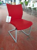 7 - Red Cantilever Meeting Chairs