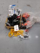 Quantity of various lanyards, energy absorbers, etc., as lotted