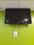 Panasonic wall mounted television, 31", as lotted