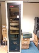 Compaq glass fronted server cabinet and contents to incl. Moore Power supply rack, etc.