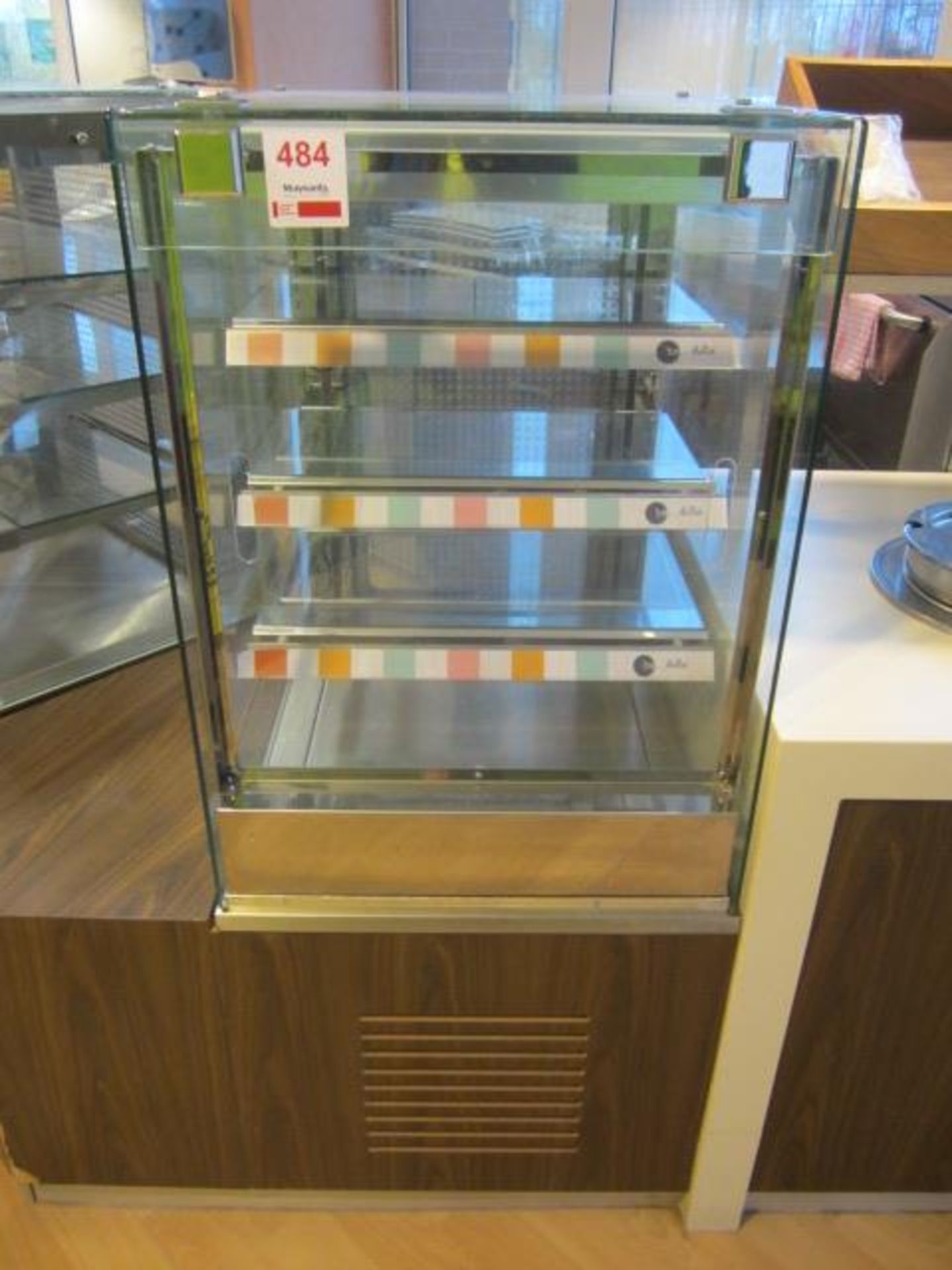 Counter mounted open fronted chiller display cabinet, 750mm x 590mm - Disconnection to be undertaken