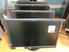 Four Lenovo Thinkvision LCD monitors