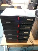 Five Lenovo Thinkcentre M7105 desktop PC towers